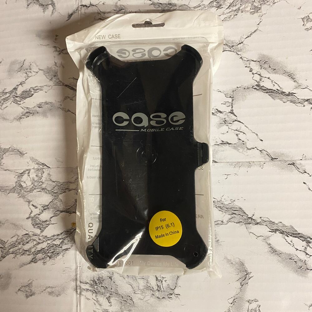 New Iphone 15 Black 6.1 Plastic Robot Mobile Cell Phone Case